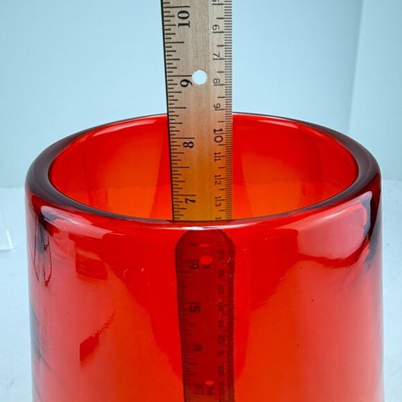 Vintage Blenko Art Glass Vase Amberina 6323M - Picture 13 of 14